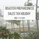 2024 Disaster Preparedness Sales Tax Holiday